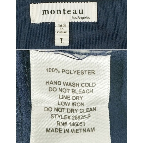 Monteau Multi Patterned Striped Layered Sleeveless Boho Top, L - Picture 8 of 8